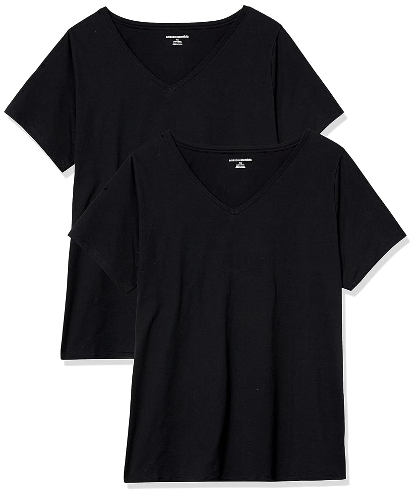 未使用✨anuke Vneck Compact Shirts ブラック free Amazon.com: Amazon Essentials Women's Classic-Fit 100